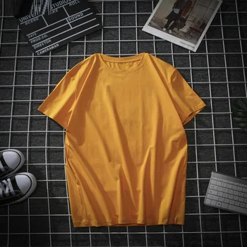 

summer Men high streetwear Hip hop T-shirt short Sleeve large Size tees street dance 7XL 8XL 9XL oversize cool T-shirt 60 Orange