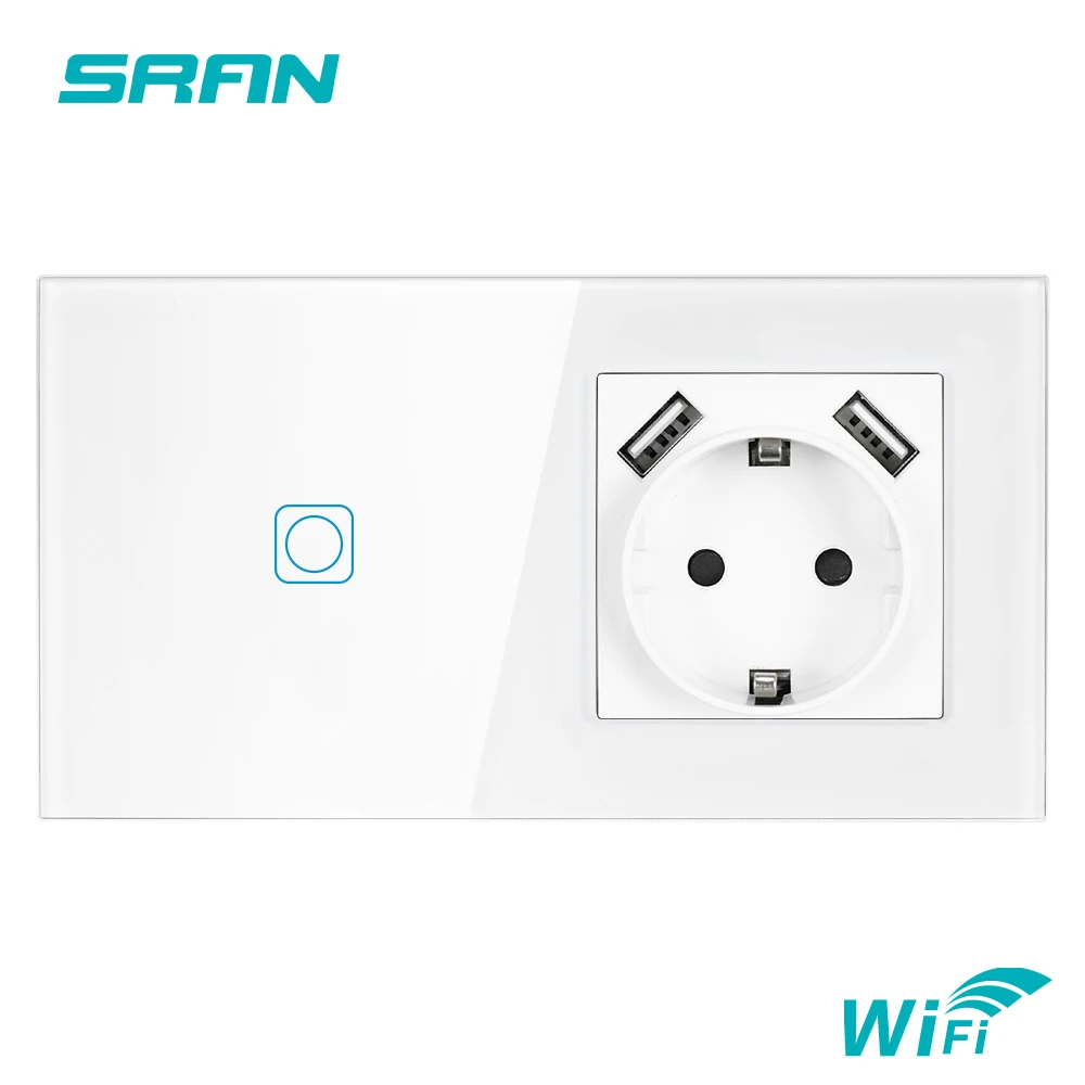 SRAN ЕС 2 Рамка беспроводные выключатели и розетки с usb украшением в виде кристаллов