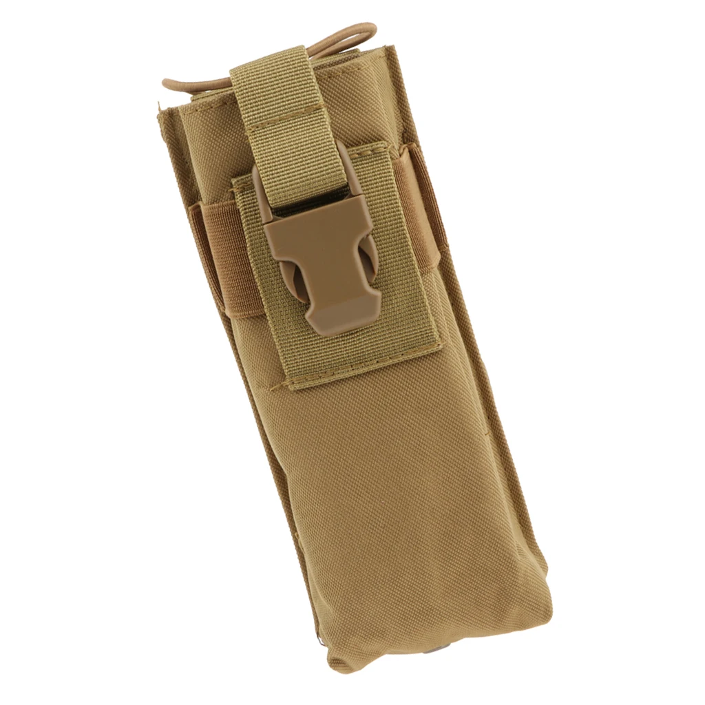 Outdoor Large Size Walkie Talkie Pocket Outdoor Mineral Water Bottle Bag Walkie Talkie Holder Holster Case Camouflage Pocket
