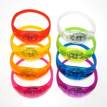 

OEM PMMA transparency Led Flashing Light Customized Bracelet Wristband Led Light For Concert Party Club Fashion Popular Factory