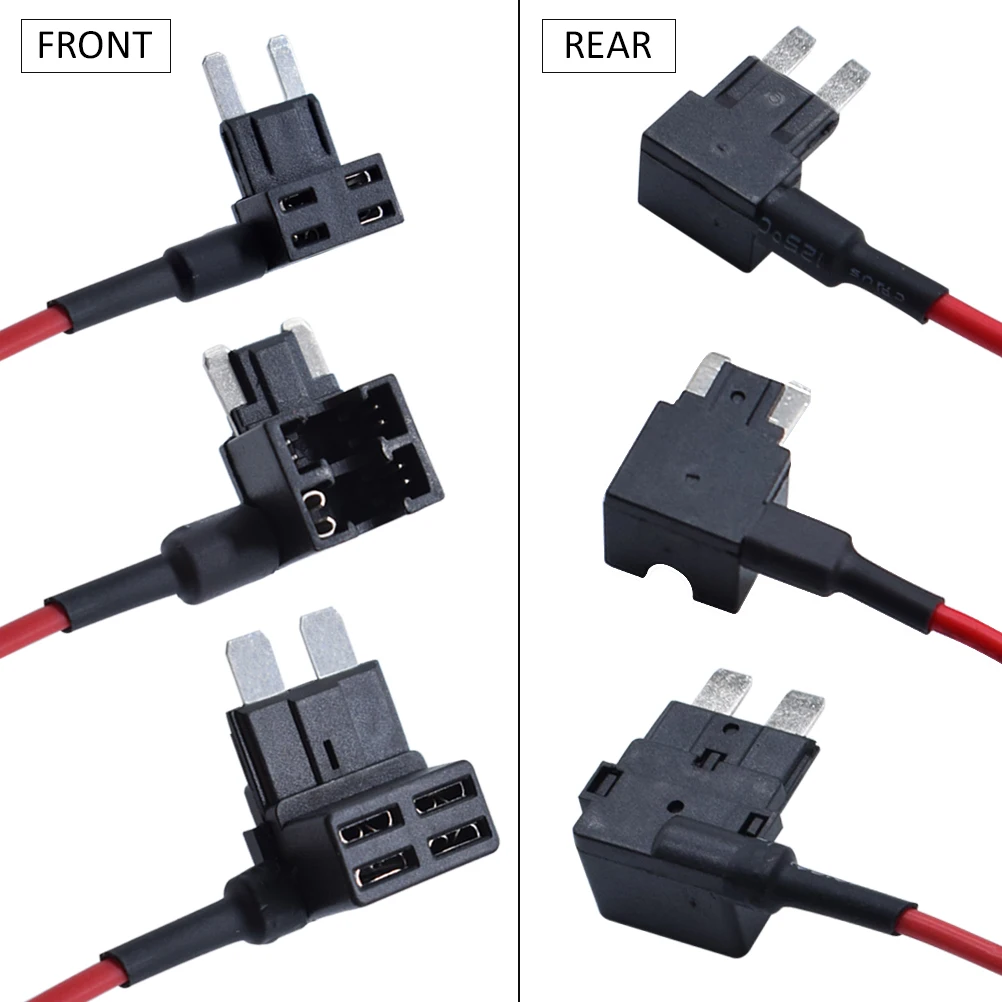 12Pcs/set Fuse Holder Add-a-circuit TAP Adapter Micro Mini Standard ATM APM ATO ATC with 12V 10A Blade Car Fuse Auto Replacement
