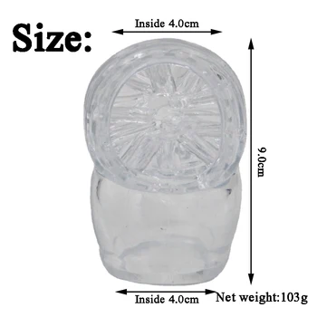 Transparent G-spot Vibrator Clitoris Stimulator Wand Attachment Silicone AV Rod Head Cap Adult Sex Toys for Women 5