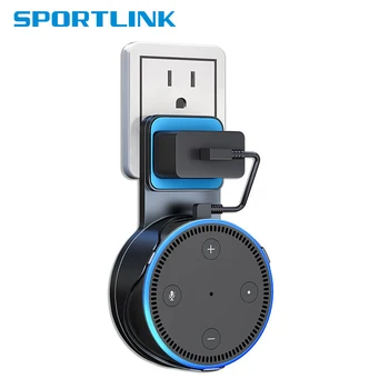 

Dot Wall Mount Outlet Hanger Clip USB cable for Amazon Echo Dot 2nd Generation, Fixed Charging Wall Mount Brackets
