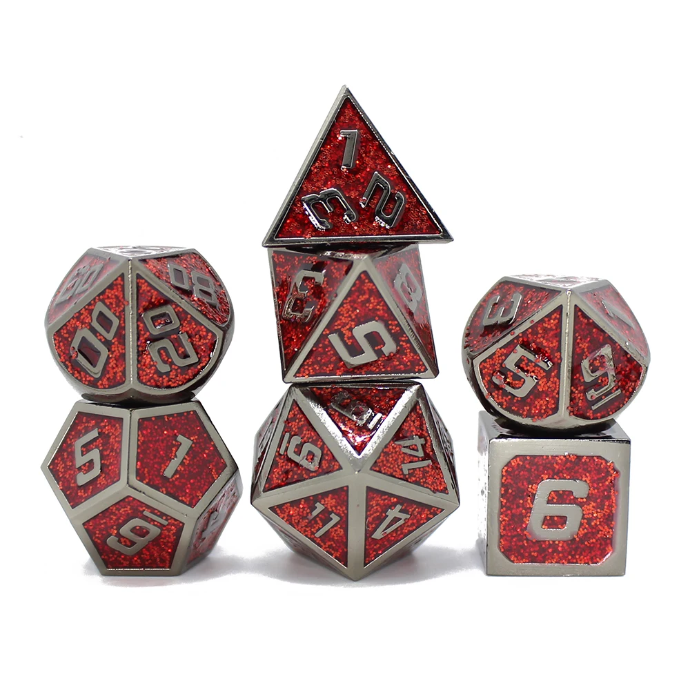 Металлические кубики D4 D6 D8 D10 D % D12 D20 с играми в кости мягкий мешочек на шнурке для