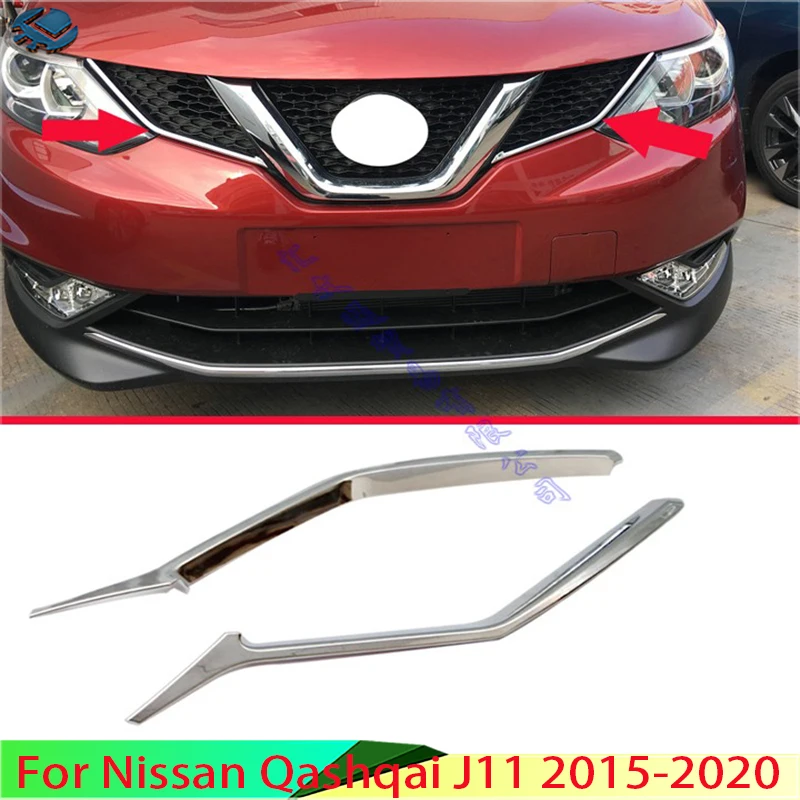 For Nissan Qashqai J11 20152020 Car Accessories Abs Chrome Front
