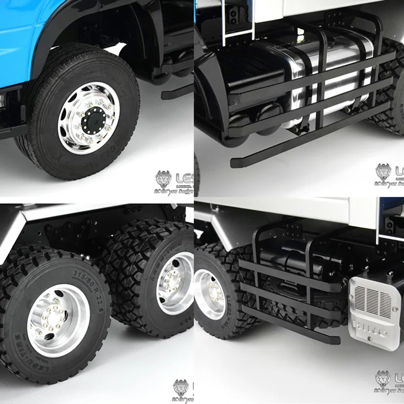 1/14 RC LESU Hino700 6x6 металлический шасси гидравлический самосвал B