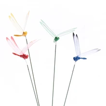 Стрекоза садовый Декор Украшение газона садовый орнамент 3D двойной Луг Садоводство двор искусственный реалистичный красивый