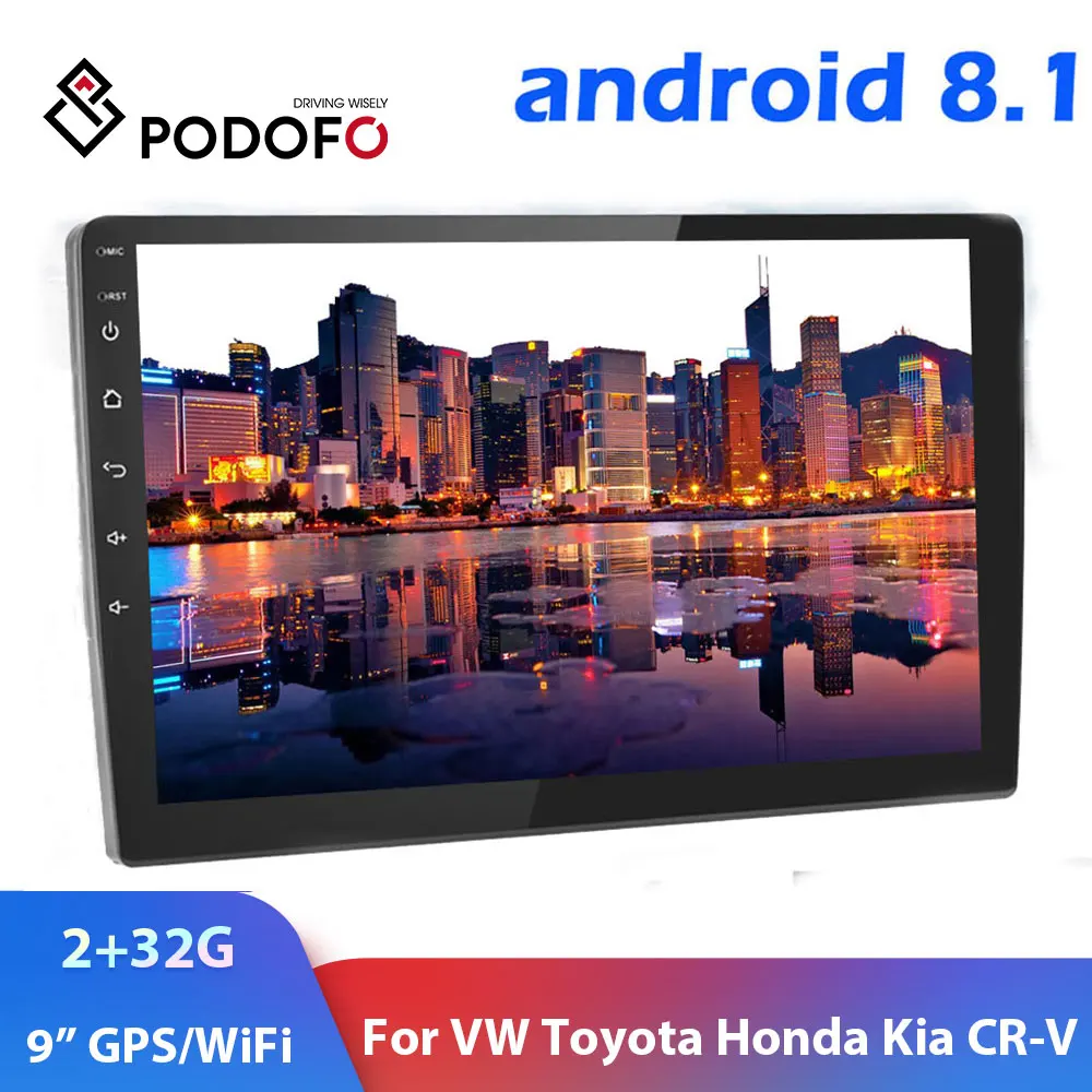 Podofo 2din Auto Radio Android8.1 9