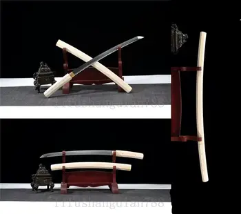 

FULL TANG 1095 CARBON STEEL BLADE JAPANESE SAMURAI SWORD SWORD WHITE SAYA