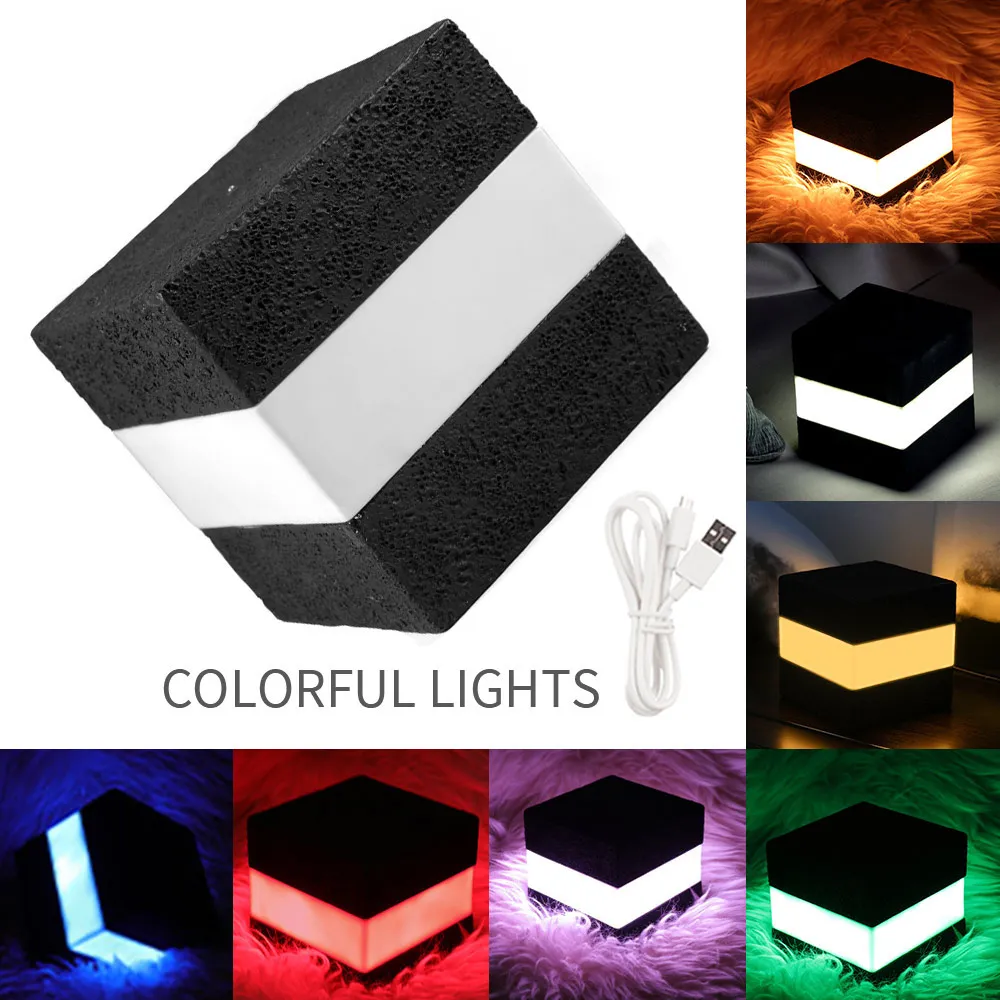 

Cube LED Night Light Mini Light Square Atmosphere Lamp For Children Kids Living Room Bedroom Light For USB Charge Touch