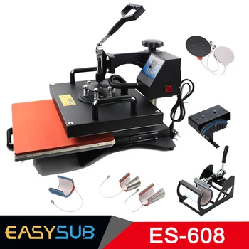 

Advanced New Design 8 In 1 Combo Sublimation printer ,Heat Press Machine, printing For Mug/Cap/T shirt/Phone cases