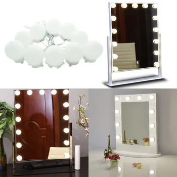 

LED Mirror Lights Vanity Mirror Lights Mirror Lights Kit Professional Beauty 10Bulb Makeup Light Dimmable Hollywood Style