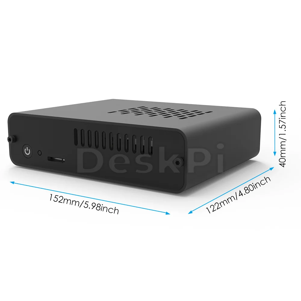Deskpi-ventilador de Aquecimento 2g 4g Estojo Nano de Liga de Alumínio Pwm com Estilo Nuc para Assistente de Casa Diy Acessórios p/ quadro de demonstração - Imagem 3