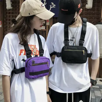 

Fashion Vest Backpack Multifunction Chest Rig Zip Waist Bags Streetwear Hip Hop Portable Tactical Harness Chest Storage Bag