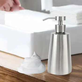 

350ml Stainless Steel Soap Dispenser Conical Bottle Pressing Foam Bottle Squeeze Frothing Bottle Bathroom Kitchen Lotion Pump