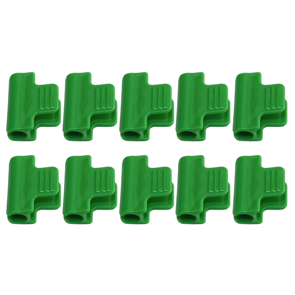 

10 Pieces Green Fixed Pipe Clamps 11mm/0.43'' Stakes Round Pipe Greenhouse Film