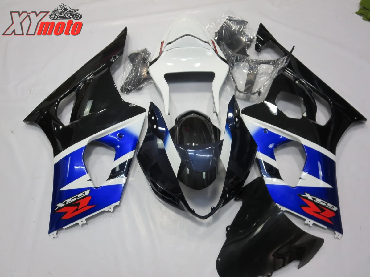 

Motorcycle Fairing Kit For Suzuki GSXR1000 K3 03 04 Injection ABS Fairings GSXR 1000 K3 2003 2004 Gloss Blue and Black Bodyworks