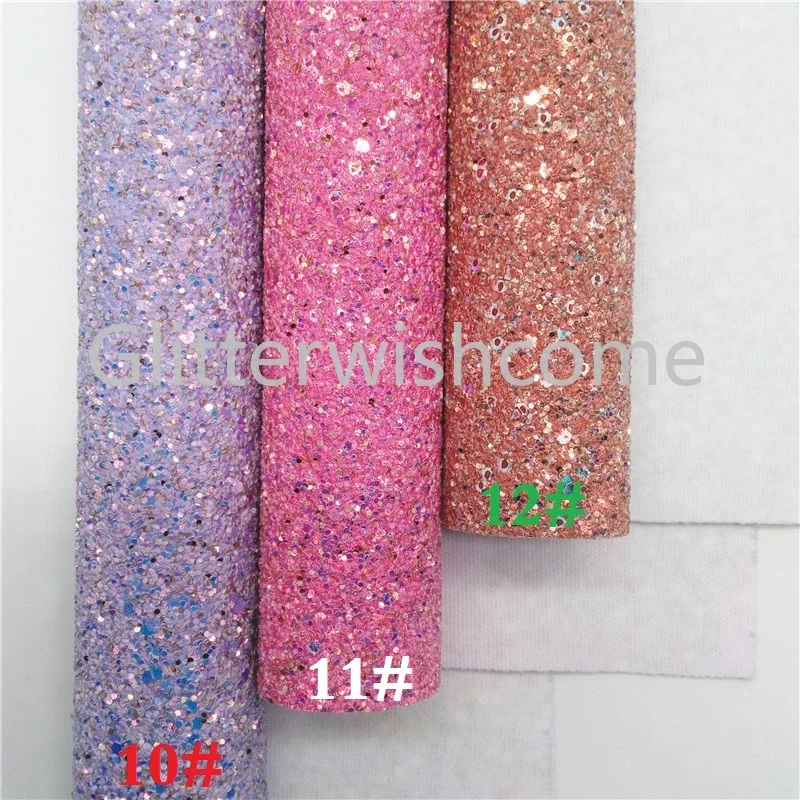 Glitterwishcome 21X29 см A4 Размер Синтетическая кожа, массивная блестящая кожа, кристальная кожа ткань винил для бантов, GM618A