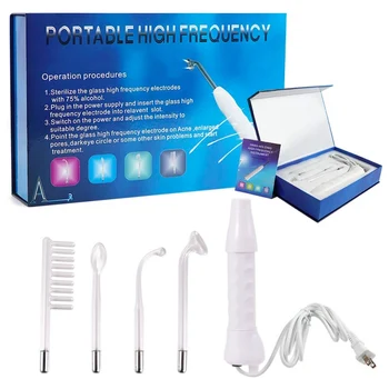 

Portable Handheld High Frequency Skin Therapy Wand Machine w/Neon For Acne Treatment, Skin Tightening - Wrinkle Removal