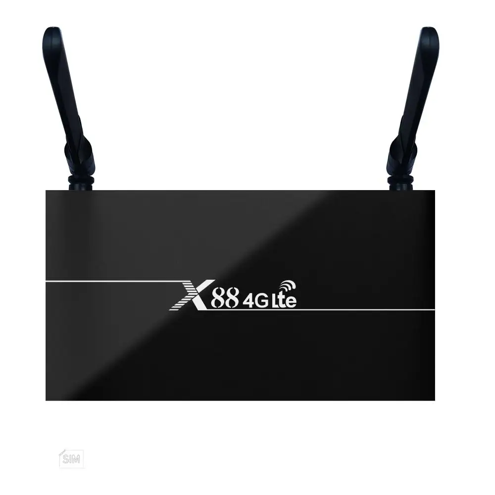 Приставка X88 4G Lte ТВ приставка Android 9,0 2 Гб ОЗУ 16 Гб голосовой помощник Google RK3328 4K четырехъядерный с sim-картой приемник сигнала