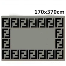 Европейский Америка роскошный черный серый двойной FF акриловый мягкий ковер для спальни гостиной ручной резной ковер фирменный логотип индивидуальный цвет