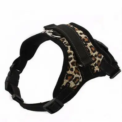 Leopard print Регулируемый большой Поводок для собак ошейник для Лабрадора Хаски колли бульдога - Цвет: Leopard print