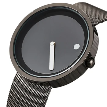 

Creative Couple Watches Minimalist Wristwatch Men Women Mesh Stainless Steel Mesh Strap Simple Casual Watch Man Hodinky Clock