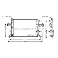 Радиатор Opel Combo 1.0-1.4 00- Ava Ola2303 Ava арт. OLA2303