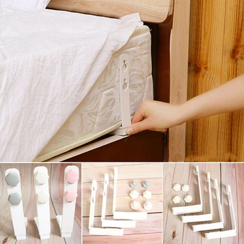 

Home Hotel Quilt Fixator Blanket Pins Fixed Button Duvet Clips Bedding Fasteners Unclasp 4pcs/set