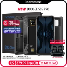 IP68/IP69K DOOGEE S95 Pro модульный прочный мобильный телефон 6,3 дюймов дисплей 5150 мАч Helio P90 Восьмиядерный 8 Гб 128 ГБ 48мп камера Android 9