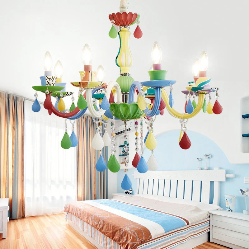 8 Armen Woonkamer Moderne Kroonluchter Slaapkamer Decoratieve Kroonluchter Kristal Licht Voor Kinderkamer Kroonluchter Kids Lamp Voor Slaapkamer