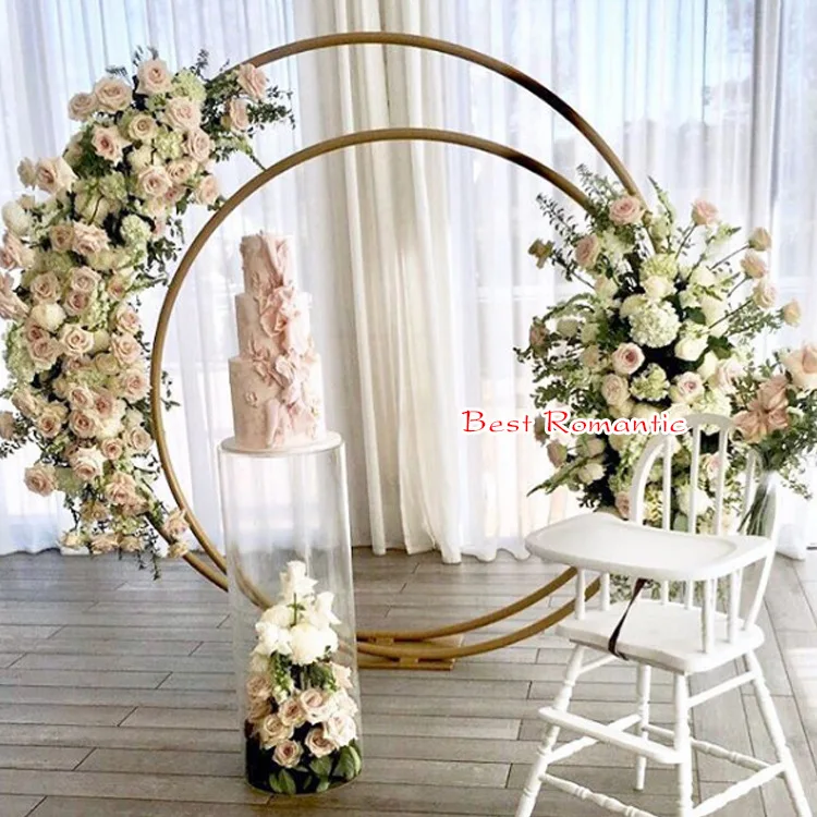 Details about   Custom European wedding arch decor artificial flower wrought iron wedding props 