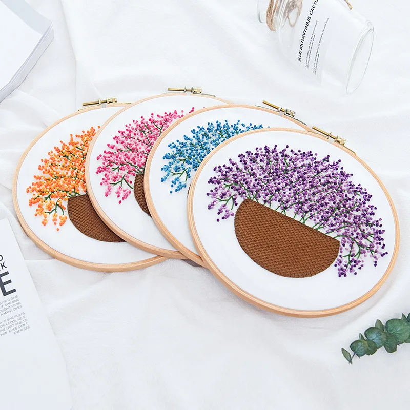 Гипсофила цветок DIY 3D Набор для вышивания рукоделие цветочный Набор для вышивания крестиком Набор для вышивания стен художественное ремесло Домашний Декор подарок