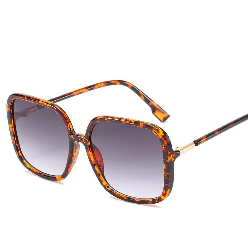LeonLion квадратные негабаритные Солнцезащитные очки женские роскошные брендовые Солнцезащитные очки женские ретро солнцезащитные очки Женские винтажные Oculos De Sol Feminino - Цвет линз: LeopardGray