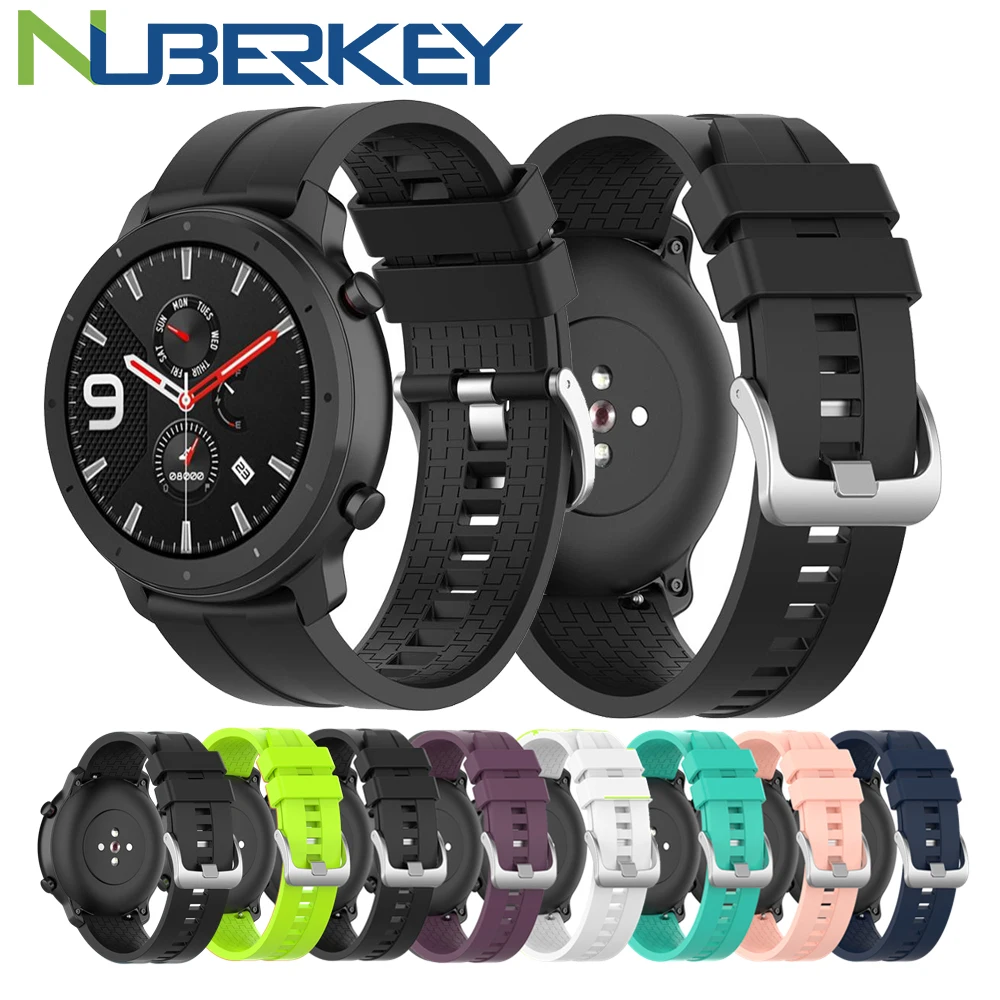 Силиконовый ремешок для часов Xiaomi Huami Amazfit GTR 47 мм умный Браслет спортивные