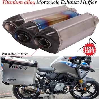 36-60mm Universal Motorcycle Titanium Alloy Exhaust Pipe Escape Modified Muffler DB Killer For R1 R3 R6 ER6N CBR250R Z1000 ATV
