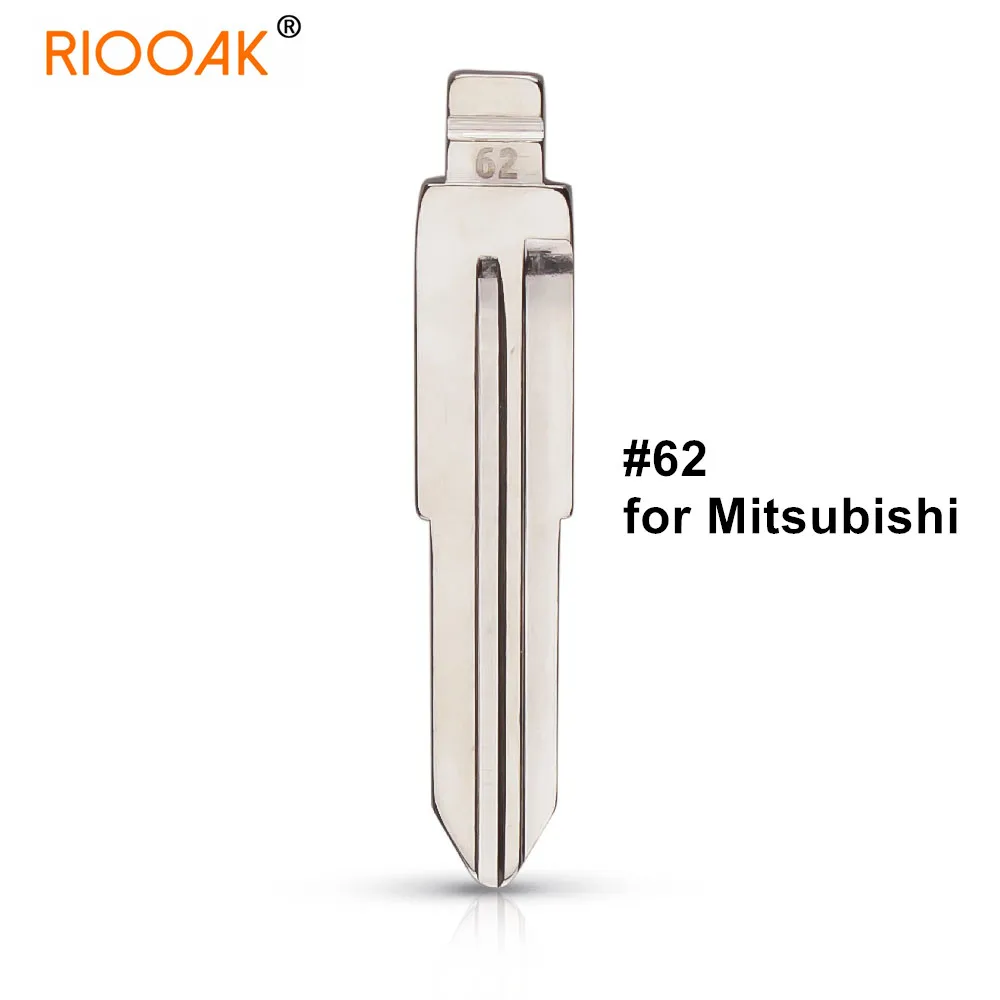 #62 Metal Blank Uncut Flip KD VVDI Remote Key Blade 10pcs/lot for Mitsubishi (left) Benz Auto Replacement Blade key case car key shell key shell