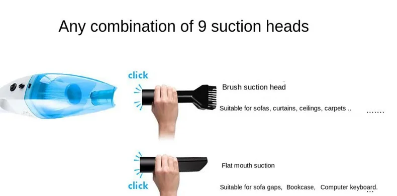 Ultra Quiet Portable Hand Vacuum Cleaner for home Rod Mini Vacuum Cleaners Dust Collector Aspirator Floor Cleaner