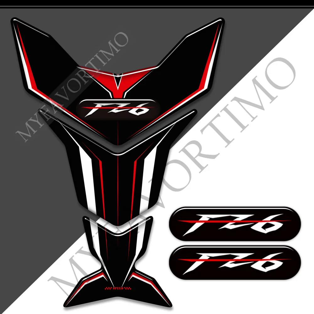 Motorcycle Knee Decal Kit Gas Fuel Oil Emblem Logo For Yamaha FZ6 FZ 6 S FZ6N Fazer Fairing Fender Windshield Stickers Tank Pad