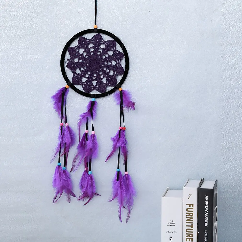 Кисточкой ловли Monternet большой красный Ловец снов Творческий перья дома кулон