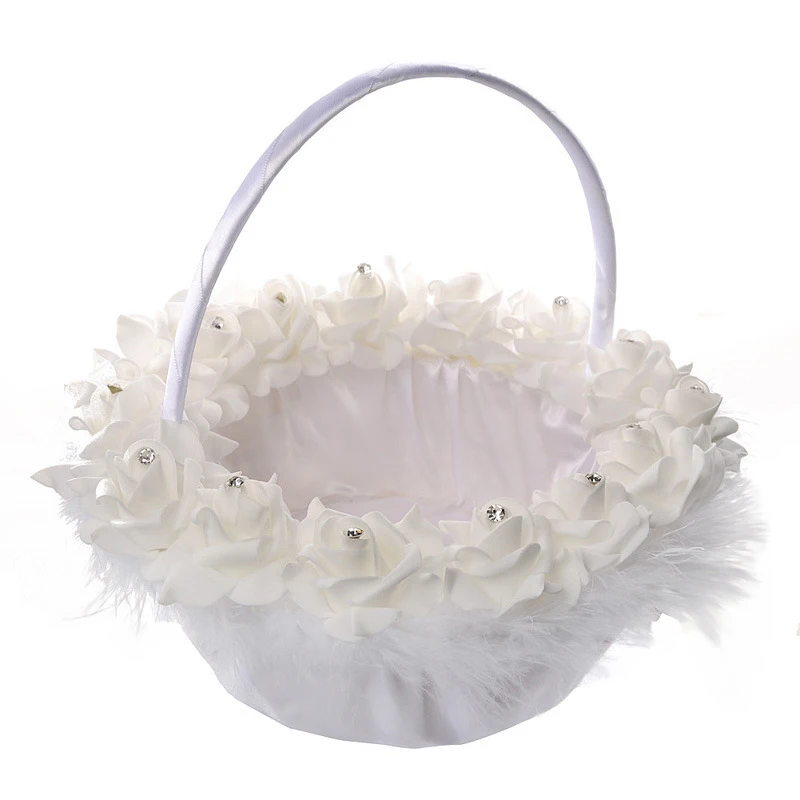 

Handheld Basket Storing Candy Confetti Flowers Home Wedding Ceremony Romantic Event Party Banquet Decorations Gift Favor