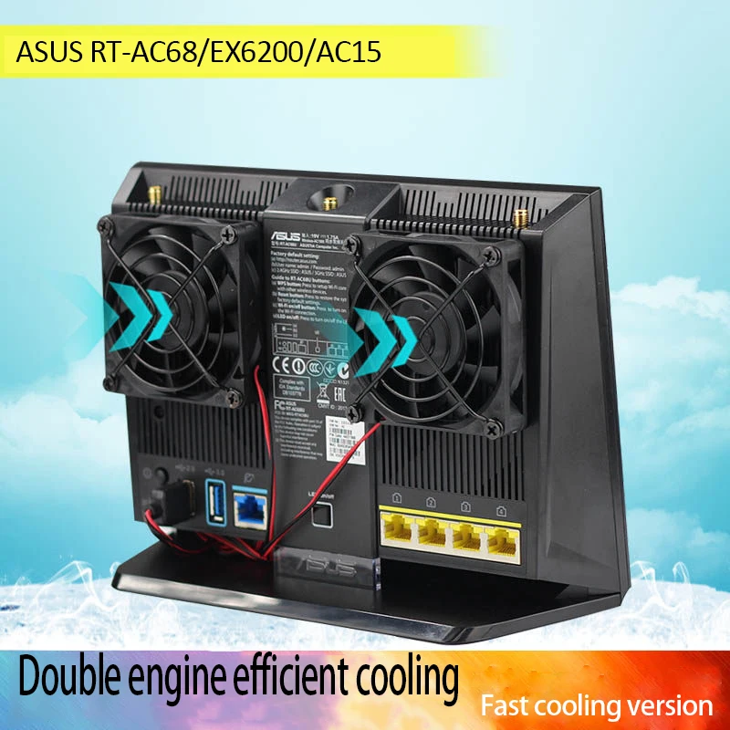 ASUS маршрутизатор AC86U EX6200 Вентилятор охлаждения 7 см тихий вентилятор USB RT AC68U AC1900P