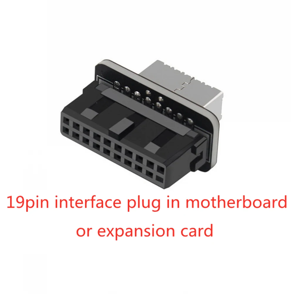 USB Header Adapter USB3.0 19P/20P to TYPE-E 90 Degree Converter Chassis Front TYPE C Plug Port for Computer Mining Motherboard | Компьютеры