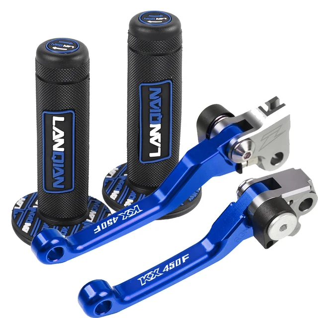 For KAWASAKI KX450F KX 450F 2006-2018 2007 2008 2009  2010 Motorcycle Dirt Bike Brake Clutch Levers Handlebar Grip Handle Set KX450F 06-12