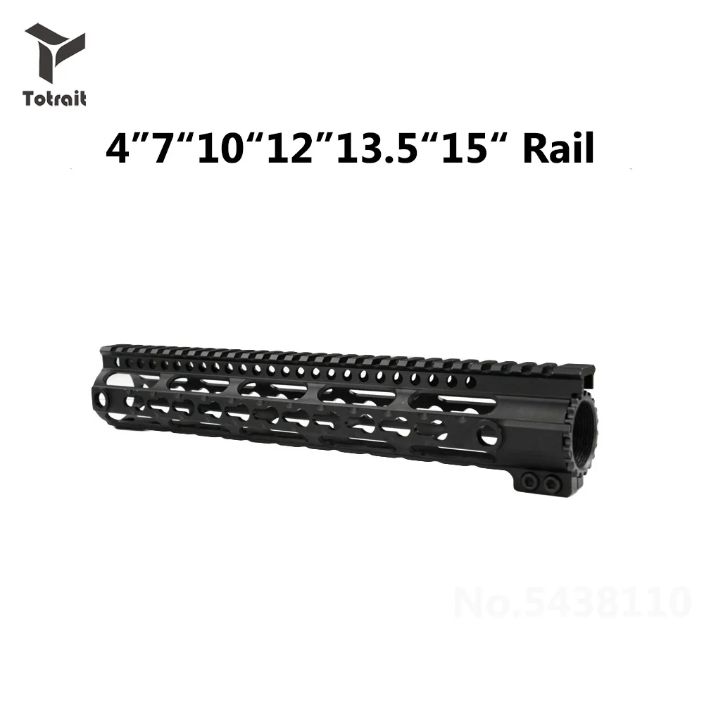 

Tactical AR15 Free Float Rail 4 7" 10" 12" 13.5" 15" with Steel Barrel Nut or AR Series Gun Types Hunting Accessary