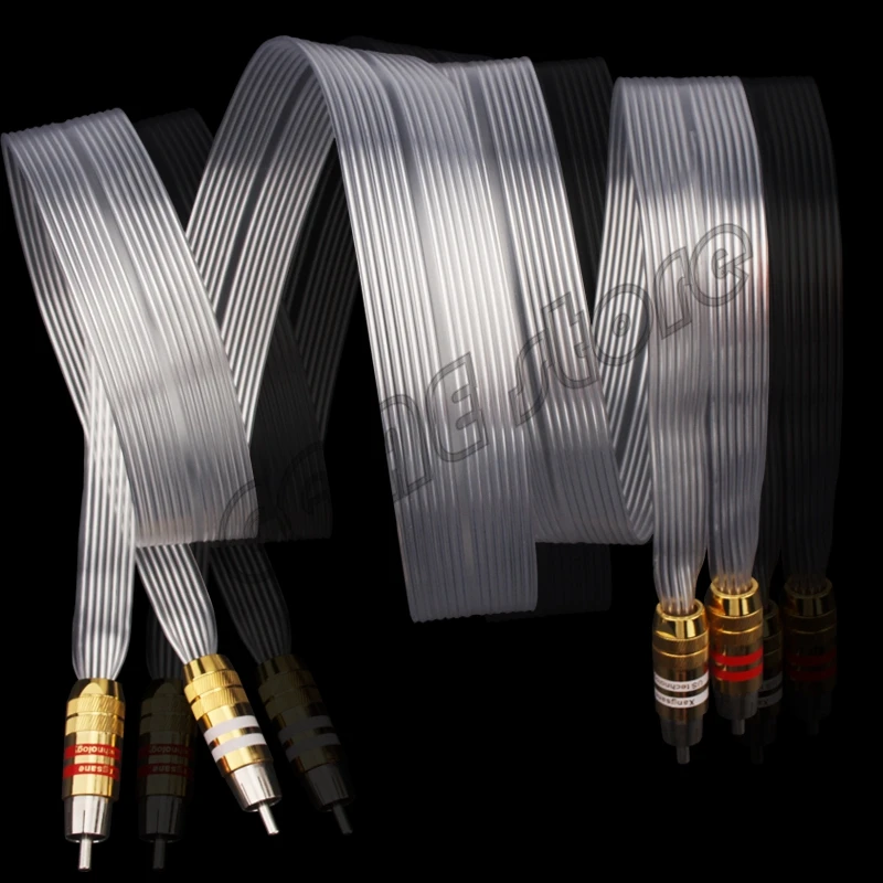 Hifi лента OCC посеребренный аудиокабель сигнальный кабель RCA к lotus plug аудио XLR для