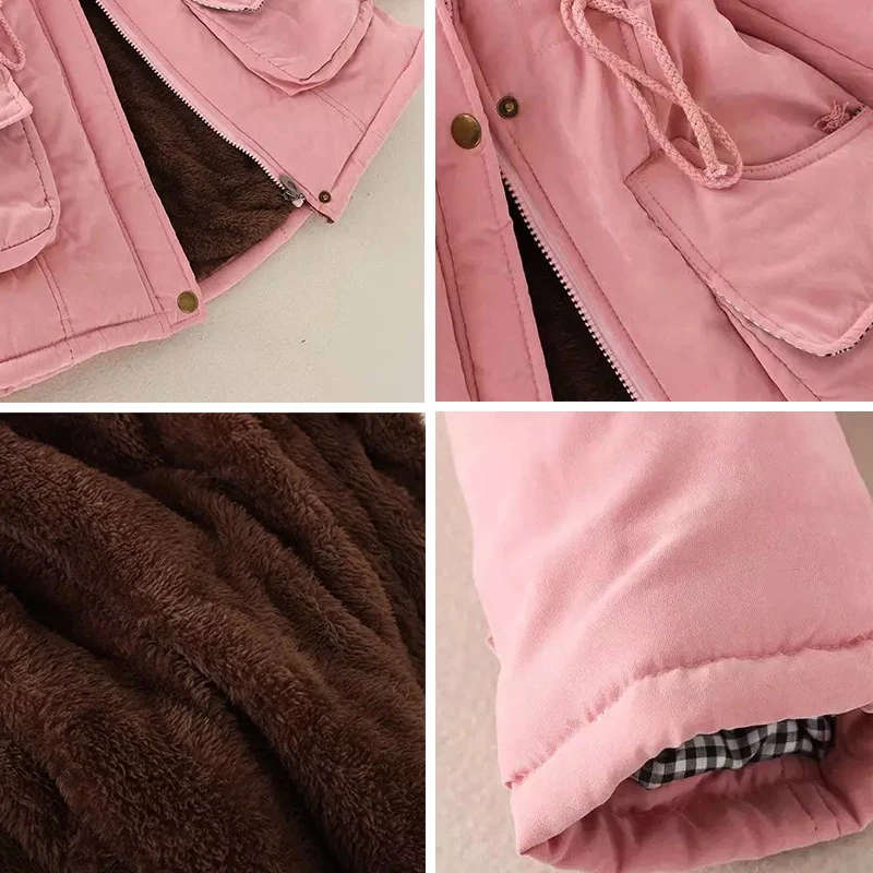ZOGAA New Women Winter Warm Fur Coat Female Autumn Hooded Cotton Fur Plus Size Basic Jacket Outerwear Slim Long Ladies Chaqueta