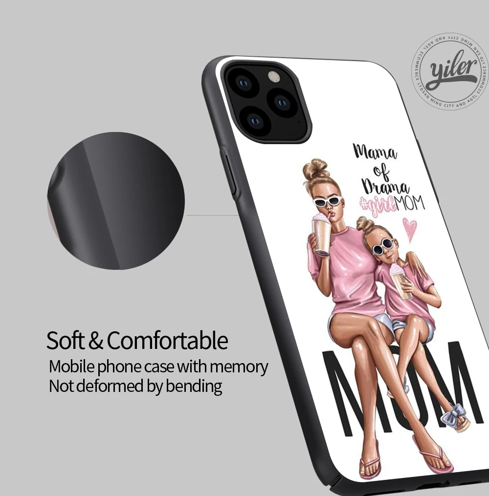 Девочка ребенок женщины мама чехол для телефона для Apple iPhone 11 Pro Max черный мягкий силиконовый чехол для телефона для iPhone 11 Pro прозрачный смартфон