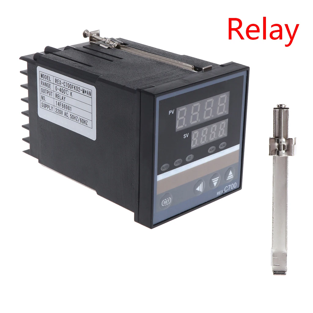

220V Temperature Controller REX-C700 K type Input Relay SSR Output Thermostat