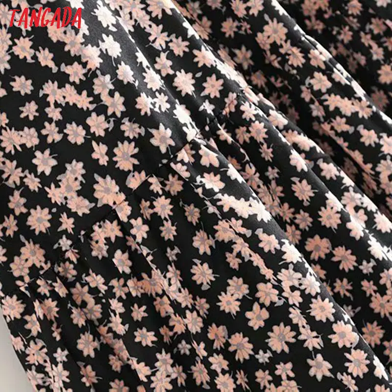 Tangada женское свободное платье с цветочным принтом, с коротким рукавом и круглым вырезом, милое модное повседневное удобное Свободное платье, vestidos feminina 3A23
